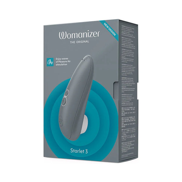 Womanizer Starlet 3 Rechargeable Silicone Compact Pleasure Air Clitoral Stimulator Gray - TruLuv Novelties