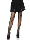 Worship Me Cross Net Tights - 1x/2x - Black - TruLuv Novelties