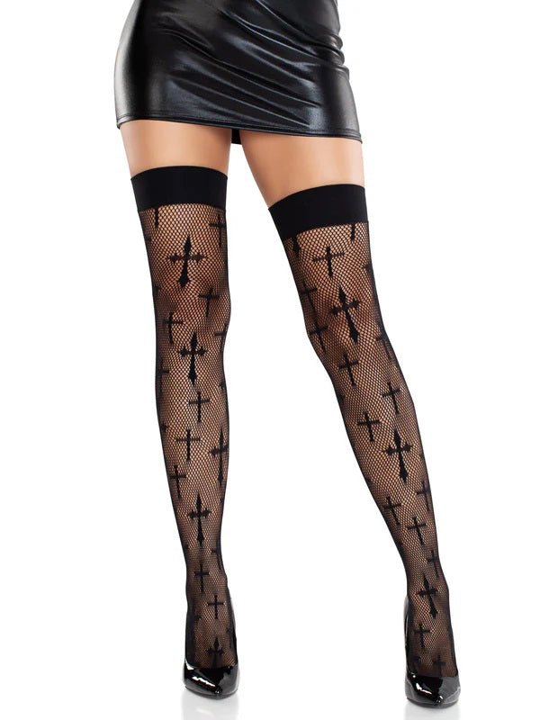 Worship Me Thigh Highs O/s - Black - TruLuv Novelties