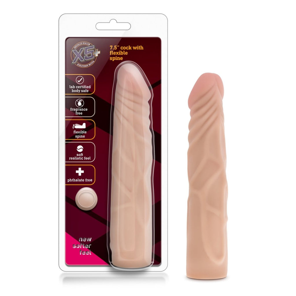 X5 7.5 Inch Dildo With Flexible Spine - TruLuv Novelties