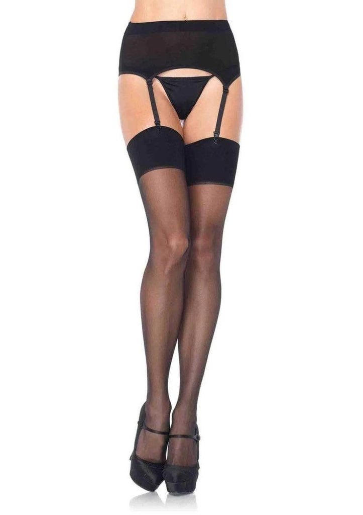 Zara Garter Belt and Stocking - Black - TruLuv Novelties