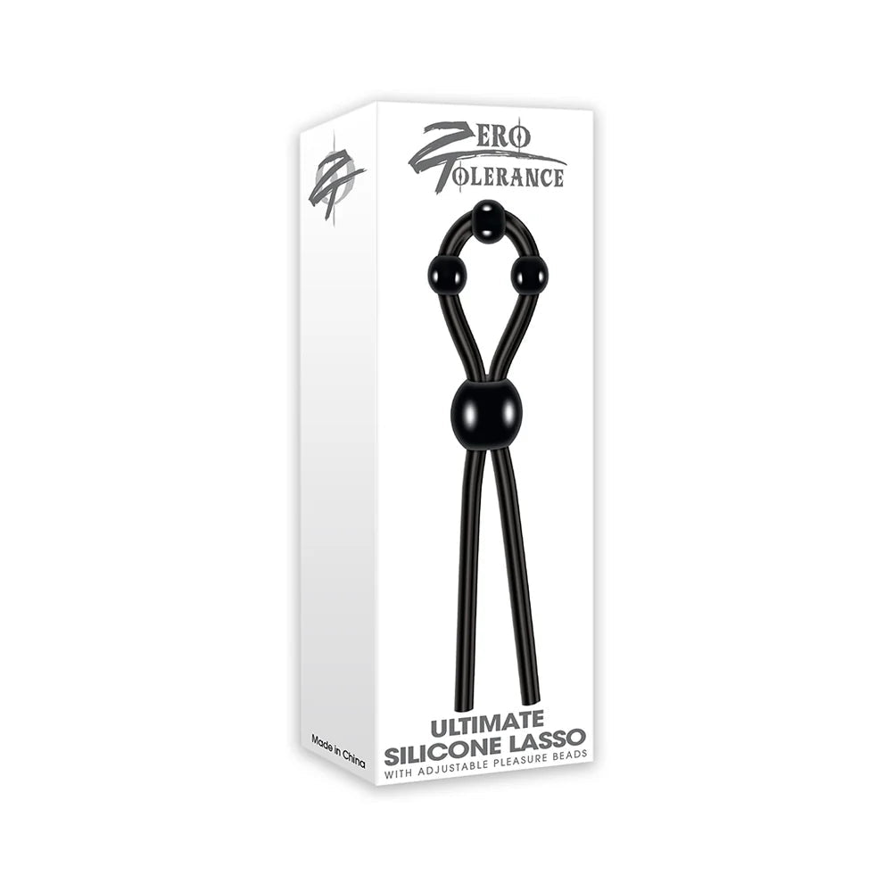 Zero Tolerance Ultimate Silicone Lasso Adjustable Cockring Black - TruLuv Novelties
